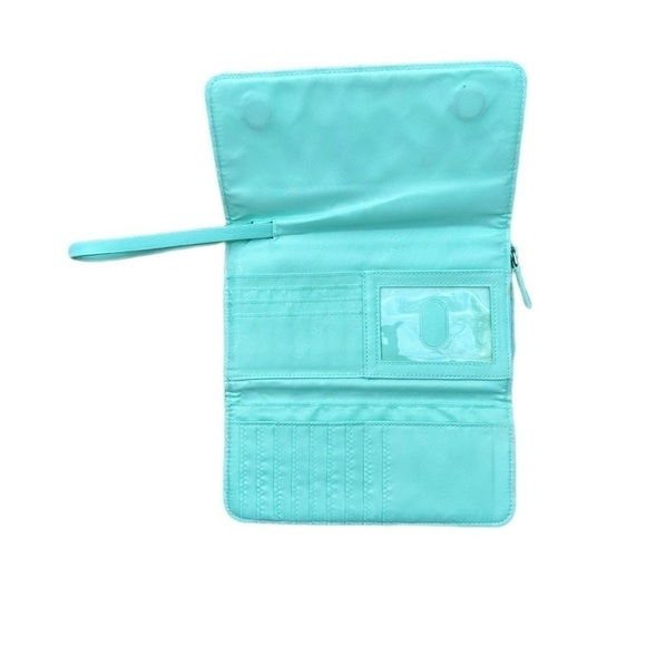 GUC Vera Bradley All in One/ Three in One Trifold Wristlet Pueblo Teal P… - Picture 4 of 13